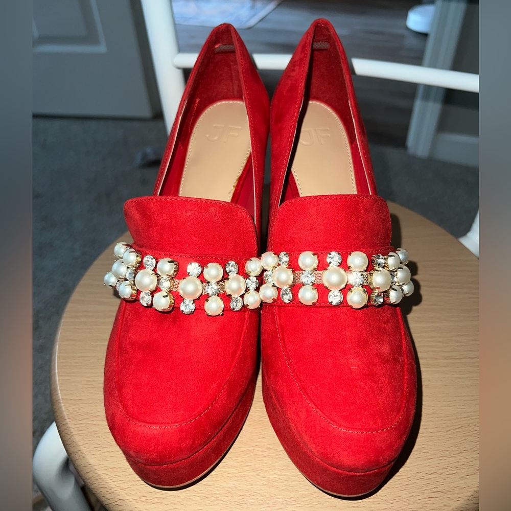 Just fab Adele throwback platform pumps